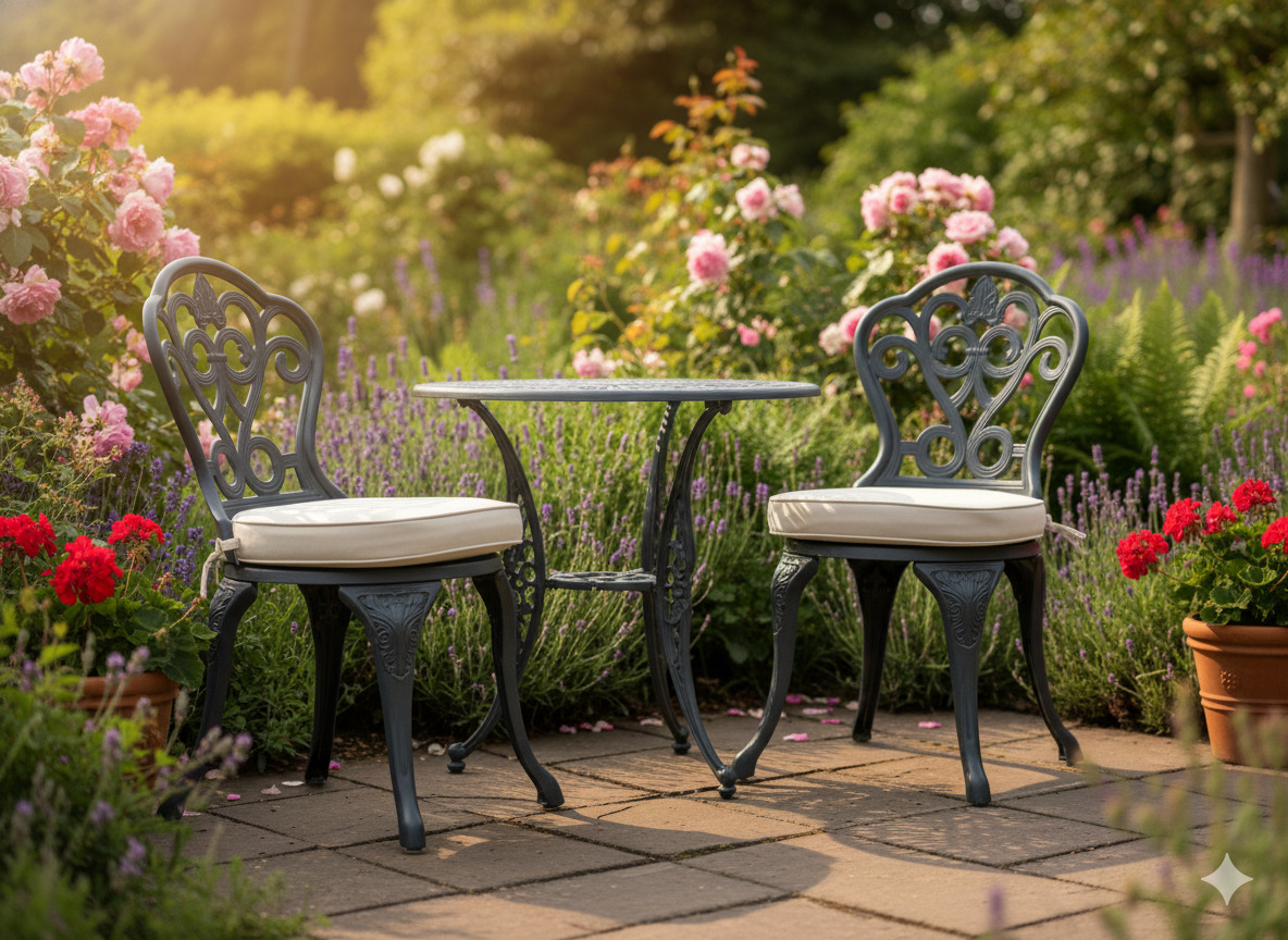 Refinished metal patio chairs